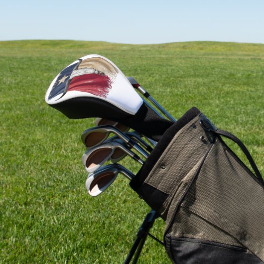 Longhorn Bull Skull Verdrietig Versleten Texas Vla Golfheadcover (Insitu)