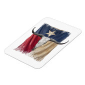 Longhorn Bull Skull Verdrietig Versleten Texas Vla Magneet (Linkerzijde)