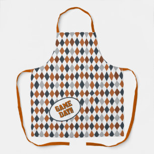 Longhorn Burnt Orange Argyll Patroon Game Dag Schort