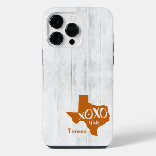 Longhorn Burnt Orange XOXO, Y'all - Texas Vorm iPhone 14 Pro Max Hoesje