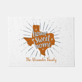 Longhorn Burnt Oranje Home Sweet Home - Texas Deurmat