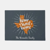 Longhorn Burnt Oranje Home Sweet Home - Texas Deurmat (Voorkant)