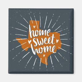 Longhorn Burnt Oranje Home Sweet Home Texas Magneet