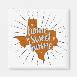 Longhorn Burnt Oranje Home Sweet Home Texas Magneet