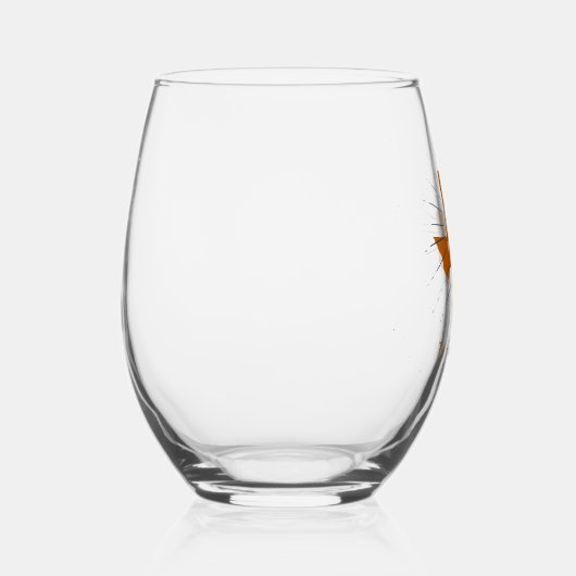 Longhorn Burnt Oranje Home Sweet Home - Texas Wijnglas Zonder Voet (Voorkant)