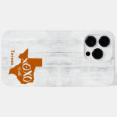 Longhorn Burnt Oranje XOXO, Y'all - Texas Shape Case-Mate iPhone Case (Achterkant (horizontaal))