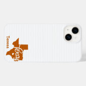 Longhorn Burnt Sinaasappel Texas Heart Case-Mate iPhone Case (Achterkant (horizontaal))