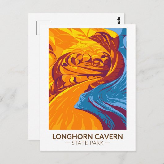 Longhorn Cavern State Park Texas Briefkaart (Voorkant / Achterkant)