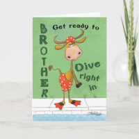 Longhorn Cow Diver Birthday for Brother