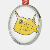 Longhorn Cowfish Metalen Ornament (Links)