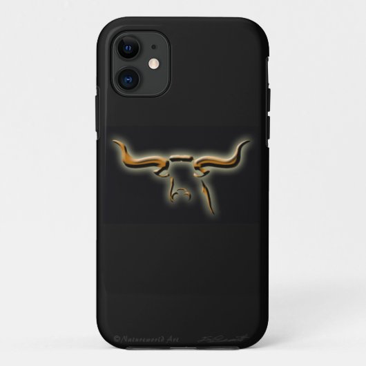 Longhorn eenvoudige stoere iPhone 5 Hoesje (Achterkant)
