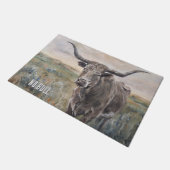 "Longhorn" handgeschilderd Deurmat (Schuin)