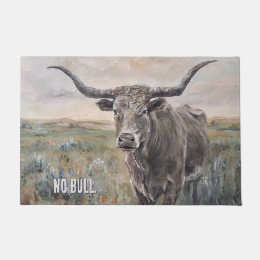 "Longhorn" handgeschilderd Deurmat (Voorkant)