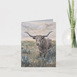 "Longhorn" handgeschilderd Kaart