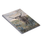 "Longhorn" handgeschilderd Notitieboek (Rechterzijde)