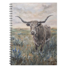 "Longhorn" handgeschilderd Notitieboek