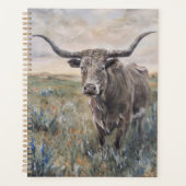 "Longhorn" handgeschilderd Planner (Voorkant)