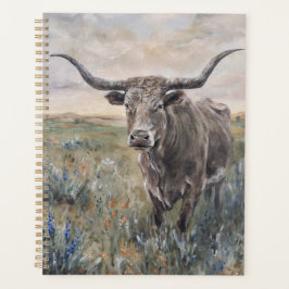 "Longhorn" handgeschilderd Planner