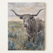 "Longhorn" handgeschilderd Planner (Achterkant)