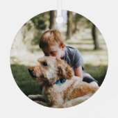 Longhorn in Groene Ski Pet en Sjaal Foto Metalen Ornament (Achterkant)