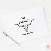 Longhorn, K1 Ranch, Maui, Hawaï Ronde Sticker (Envelop)