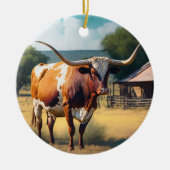 Longhorn Keramisch Ornament (Voorkant)