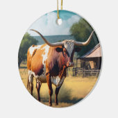 Longhorn Keramisch Ornament (Links)
