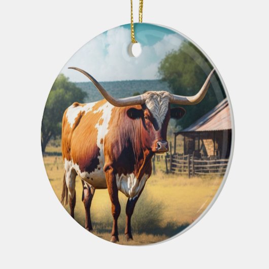 Longhorn Keramisch Ornament (Links)