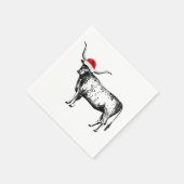 Longhorn kerstservet servet (Hoek)