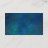 Longhorn koe kunst op blauw en bruin gebruik visitekaartje (Achterkant)