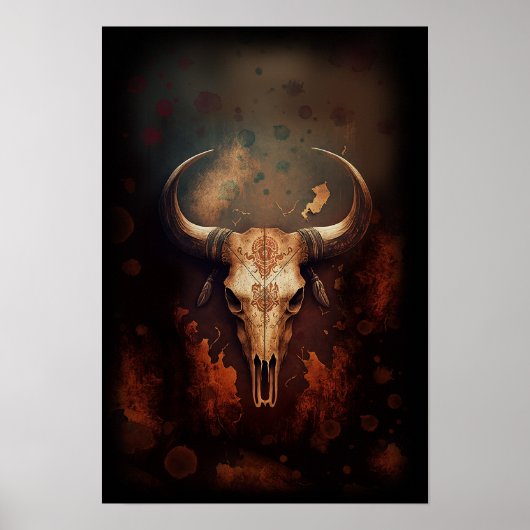 Longhorn Koe Poster (Voorkant)