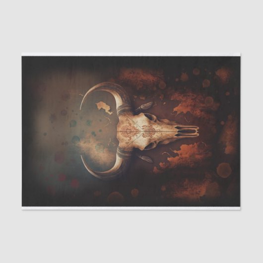 Longhorn Koe Tissuepapier (Voorkant)