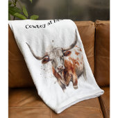 Longhorn Legacy, custom Fleece Deken