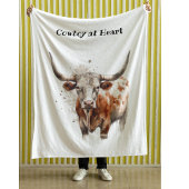 Longhorn Legacy, custom Fleece Deken