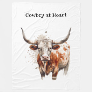 Longhorn Legacy, op maat Fleece Deken