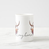 Longhorn Love #2 Bone China Keramische Mok (Voorkant)