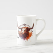 Longhorn Love #2 Bone China Keramische Mok (Rechts)
