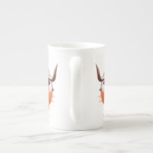 Longhorn Love Bone China Specialty Mok (Achterkant)