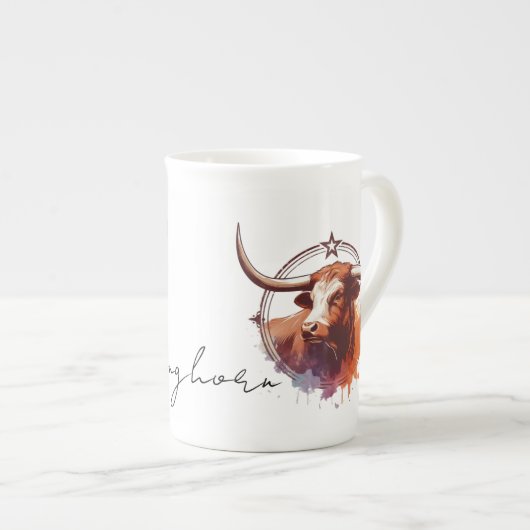 Longhorn Love Bone China Specialty Mok (Voorkant rechts)