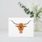 Longhorn met heupbril briefkaart (Staand voorkant)