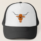 Longhorn met heupbril trucker pet (Voorkant)