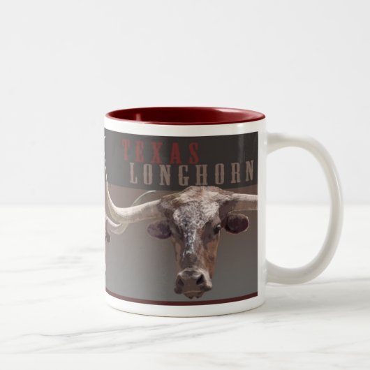 Longhorn-Mokken Tweekleurige Koffiemok (Rechts)