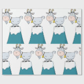 Longhorn Mountain Goat Cadeaupapier (Vlak)