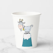 Longhorn Mountain Goat Papieren Bekers (Voorkant)