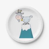 Longhorn Mountain Goat Papieren Bordje (Voorkant)
