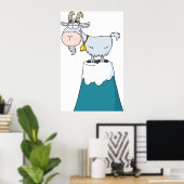 Longhorn Mountain Goat Poster (Thuiskantoor)