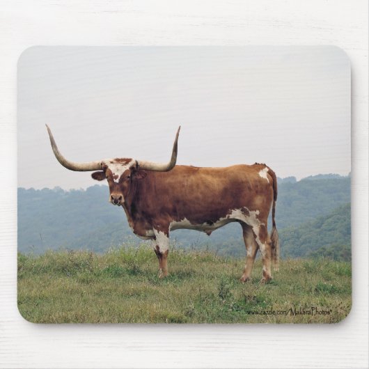 Longhorn mousepad-pas muismat (Voorkant)
