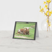 Longhorn Note Card Kaart (Gele Bloem)