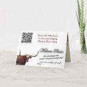 Longhorn op veroorzaakt heuvel-aan:passen- kaart (Achterkant)