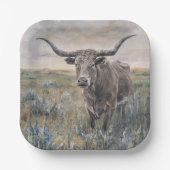 "Longhorn" Papieren Bordje (Voorkant)